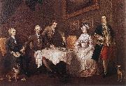 HOGARTH, William The Strode Family w France oil painting artist